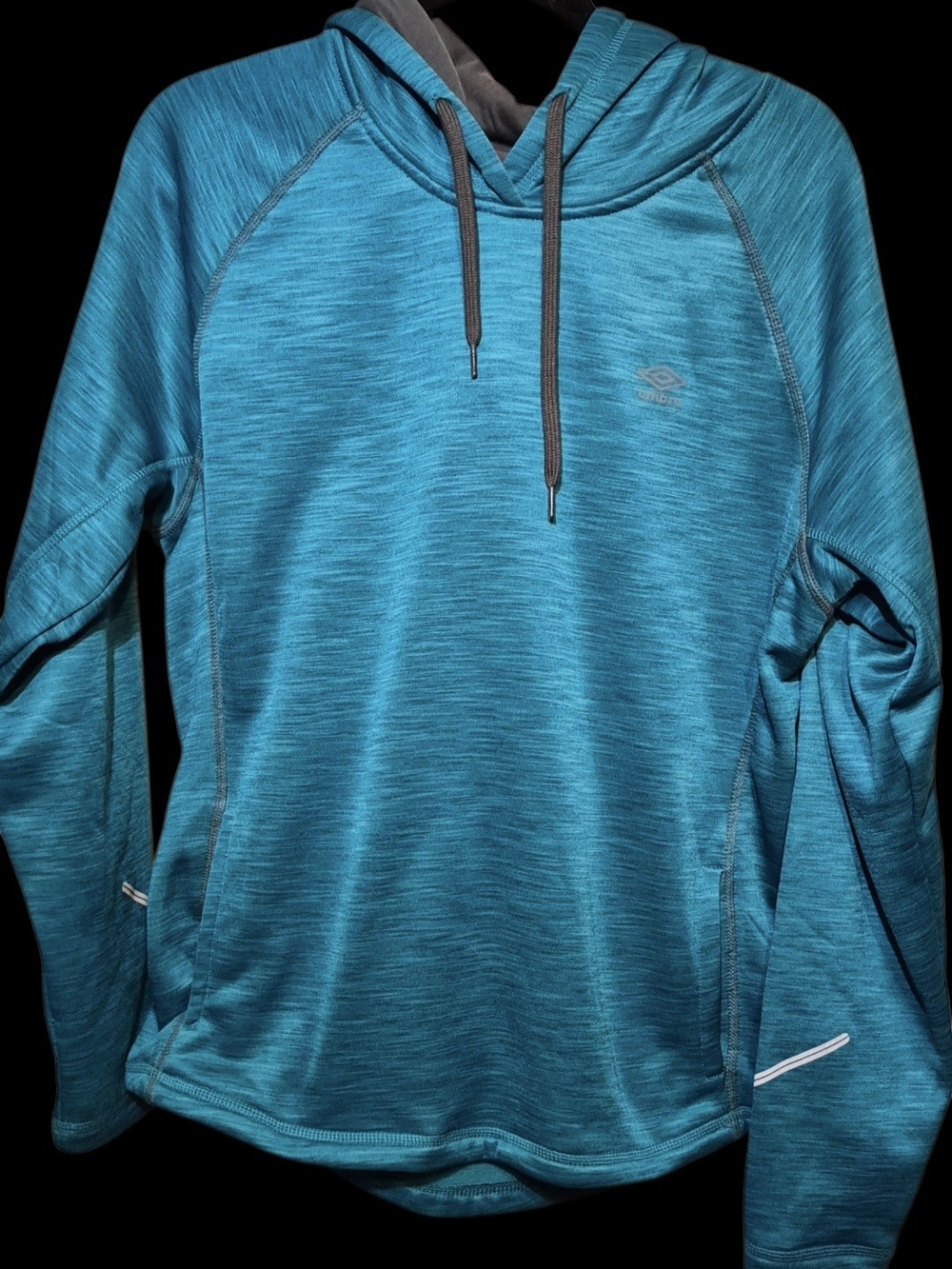 Umbro Men’s Teal Zip-Up Hoodie with Contrast Drawcord